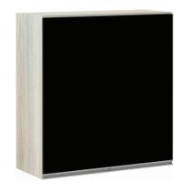 Armário Luciane 70cm 2 Portas Lis Legno Crema C/Preto Tx Armário Luciane 70cm 2 Portas Lis Legno Crema C/Preto Tx