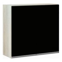 Armário Luciane 80cm 2 Portas Lis Legno Crema C/Preto Tx Armário Luciane 80cm 2 Portas Lis Legno Crema C/Preto Tx