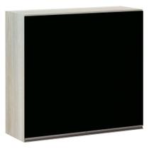 Armário Luciane 80cm 2 Portas Luci Legno Crema C/Preto Tx Armário Luciane 80cm 2 Portas Luci Legno Crema C/Preto Tx