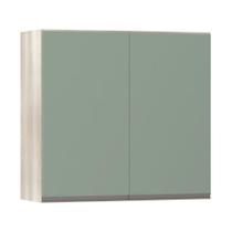Armário Luciane 80cm 2 Portas Luci Legno Crema C/Verde Armário Luciane 80cm 2 Portas Luci Legno Crema C/Verde