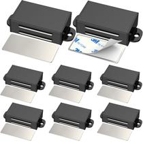 Armário magnético Door Catch Jiayi, pacote com 8 unidades de aço inoxidável preto Armário magnético Door Catch Jiayi, pacote com 8 unidades de aço inoxidável preto
