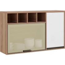 Armário Mel 120 cm 2 Portas Alumínio com Vidro Reflecta Bronze e Nicho Luciane Armário Mel 120 cm 2 Portas Alumínio com Vidro Reflecta Bronze e Nicho Luciane