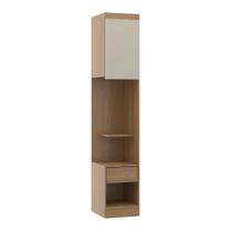 Armário Mesa Cabeceira Guarda Roupa Modulado Selene 40cm MDP Menu Móveis Carvalho