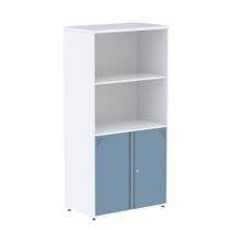 Armário Misto 02 Portas Aretto Pandin 1,60 M Branco e Azul Dali