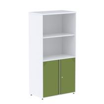 Armário Misto 02 Portas Aretto Pandin 1,60 M Branco e Verde