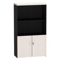 Armario Misto 02 Portas PE 40 Pandin 1,60 M Casablanca e Preto Armario Misto 02 Portas PE 40 Pandin 1,60 M Casablanca e Preto