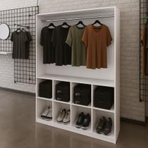 Armário Misto 1,20 Mdp Colmeia Arara Organizador Estante