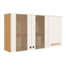 Armario Modulado Aereo Intenza 120cm com portas de vidro - Nicioli