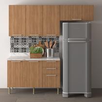Armário Modulado para Cozinha Compacta 200cm Freijó 4 Peças CZ3100