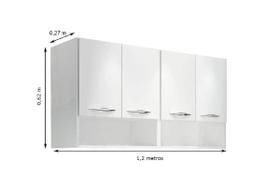 Armário Modular Branco Com 4 Portas e 2 Nichos