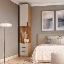 Armário Modular Mesa de Cabeceira Direita/Esquerda 1 Porta 3 Gavetas 100% MDF Clean Altezza Armário Modular Mesa de Cabeceira Direita/Esquerda 1 Porta 3 Gavetas 100% MDF Clean Altezza