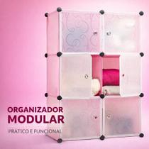 Armário Modular Porta Nicho Guarda Roupas Brinquedo 6 Portas