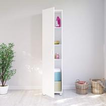 Armário Multiuso 1 Porta 3 Prateleiras Branco Armário Multiuso 1 Porta 3 Prateleiras Branco