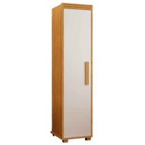 Armário Multiuso 1 Porta 4 Prateleiras 100% MDF Delta Cinamomo/Off White