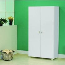 Armário Multiuso 163cm x 86cm 2 Portas 6 Nichos Espaço para Vassoura Branco