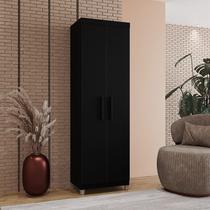 Armário Multiuso 190cm x 58cm Dalila Preto Armário Multiuso 190cm x 58cm Dalila Preto