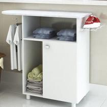 Armário Multiuso 2 Nichos 1 Porta com Tábua de Passar TP3010 Branco