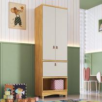 Armário Multiuso 2 Portas 1 Gaveta 61,70cm 100% MDF Pupilo Espresso Móveis Bege/Off White/Amêndoa