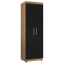 Armario Multiuso 2 Portas 190x60 Cm Sabrina Amendoa Preto Reajl Moveis Amendoa Preto Armario Multiuso 2 Portas 190x60 Cm Sabrina Amendoa Preto Reajl Moveis Amendoa Preto