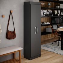 Armário Multiuso 2 Portas 4 Prateleiras Office - Cinza Armário Multiuso 2 Portas 4 Prateleiras Office - Cinza