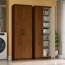 Armário Multiuso 2 Portas 6 Prateleiras Castanho Hp - Henn