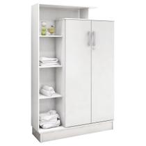Armário Multiuso 2 Portas 6 Prateleiras Elite D02 Branco - Mpozenato