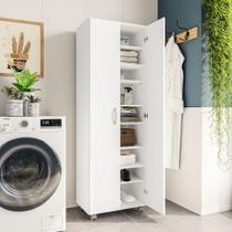 Armário Multiuso 2 Portas 8 Prateleiras Jade Espresso Móveis Armário Multiuso 2 Portas 8 Prateleiras Jade Espresso Móveis