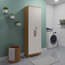 Armário Multiuso 2 Portas com Chave 100% MDF Prisma Espresso Móveis Bege Armário Multiuso 2 Portas com Chave 100% MDF Prisma Espresso Móveis Bege