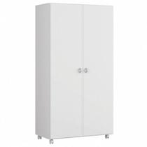 Armario Multiuso 2 Portas Com Rodizio 86 cm AR70 Branco Dtall Armario Multiuso 2 Portas Com Rodizio 86 cm AR70 Branco Dtall