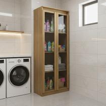 Armário Multiuso 2 Portas com Vidro AM3111 Tecno Mobili Armário Multiuso 2 Portas com Vidro AM3111 Tecno Mobili