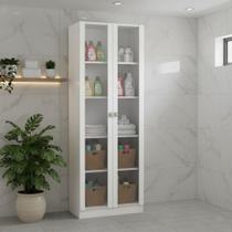 Armário Multiuso 2 Portas com Vidro AM3112 Tecno Mobili Armário Multiuso 2 Portas com Vidro AM3112 Tecno Mobili