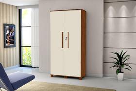 Armário Multiuso 2 Portas Dacar 10 Prateleira Off White /Canela -Chave Porta 100% MDF Carmolar Armário Multiuso 2 Portas Dacar 10 Prateleira Off White /Canela -Chave Porta 100% MDF Carmolar