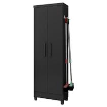 Armário Multiuso 2 Portas Linus 879 Preto Fosco - Qmovi Armário Multiuso 2 Portas Linus 879 Preto Fosco - Qmovi