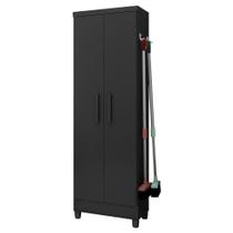 Armário Multiuso 2 Portas Linus 879 Preto Fosco - Qmovi Armário Multiuso 2 Portas Linus 879 Preto Fosco - Qmovi
