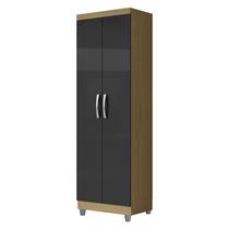 Armário Multiuso 2 Portas New 2000192 Atacama Grafite com Pés Cinza - Aramóveis