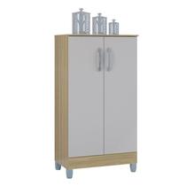 Armário Multiuso 2 Portas Pequeno Damasco Off White - Poquema