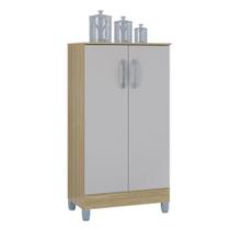 Armário Multiuso 2 Portas Pequeno Damasco Off White - Poquema