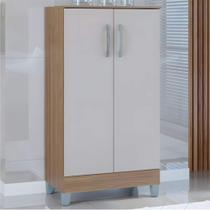 Armário Multiuso 2 Portas Pequeno Damasco/Off White - Poquema