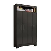 Armário Multiuso 4 Portas 4 Prateleiras NT4040 90cm Preto - Notável