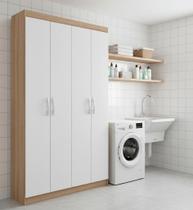 Armário Multiuso 4 Portas 8 Prateleiras Milão Espresso Móveis