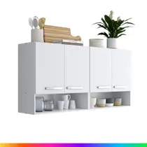 Armário Multiuso 4 Portas Aereo Lavanderia Organizador Armário Multiuso 4 Portas Aereo Lavanderia Organizador