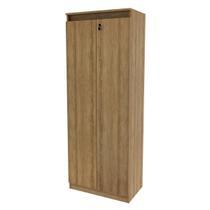 Armário Multiuso 60x160,5cm com 3 Prateleiras 2 Portas e Chave AM3110 Amêndoa