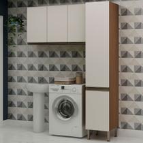 Armário Multiuso Acquaflex 2 Peças Washhouse Ebano/Off White - Genialflex