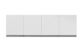 Armário Multiuso Aéreo 150cm 4 Portas Andréia Branco - Ajl Móveis