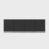 Armário Multiuso Aéreo 150cm 4 Portas Andréia Preto - Ajl Móveis