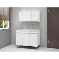 Armário Multiuso Aéreo 3 Portas 1 Prateleira Branco Armário Multiuso Aéreo 3 Portas 1 Prateleira Branco