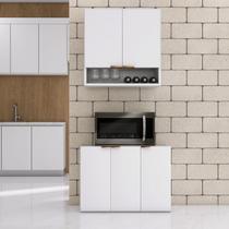 Armário Multiuso Aéreo 60cm 2 Portas Compacto e Funcional Branco Armário Multiuso Aéreo 60cm 2 Portas Compacto e Funcional Branco