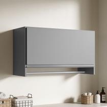 Armário Multiuso Aéreo Cabideiro Grécia L03 Cinza - Lyam
