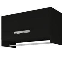 Armário Multiuso Aéreo Cabideiro Grécia Preto - Lyam Decor