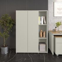 Armário Multiuso Alto 2 Portas 4 Prateleiras com Nicho Oslo